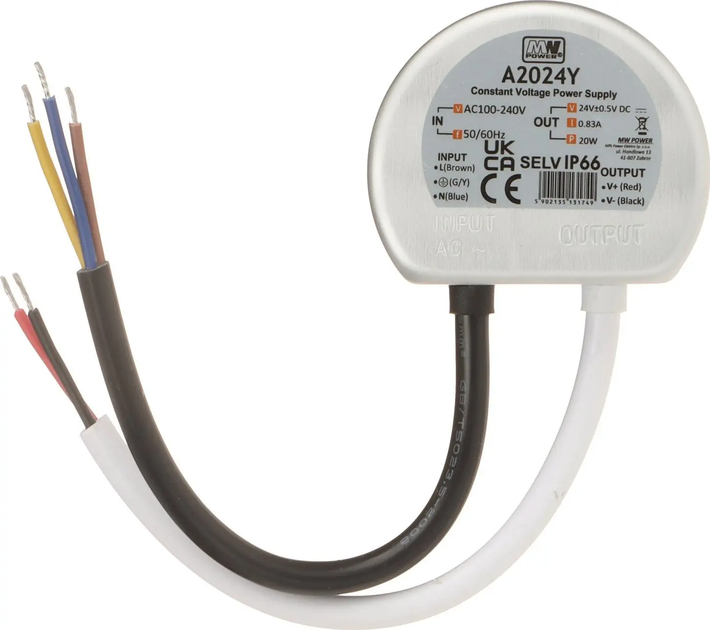 Modulära apparater och säkringar + MW Power + 24V/0.83A-TP
