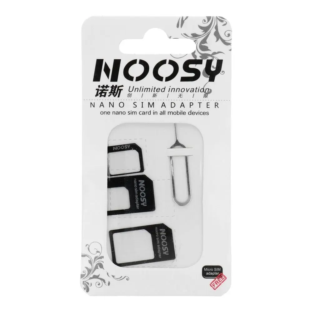 Make-up cosmetica | Mascara's - Zestaw adapterów Nano Sim/Micro, Micro Sim i Nano/Sim (NOOSY 3w1) czarny