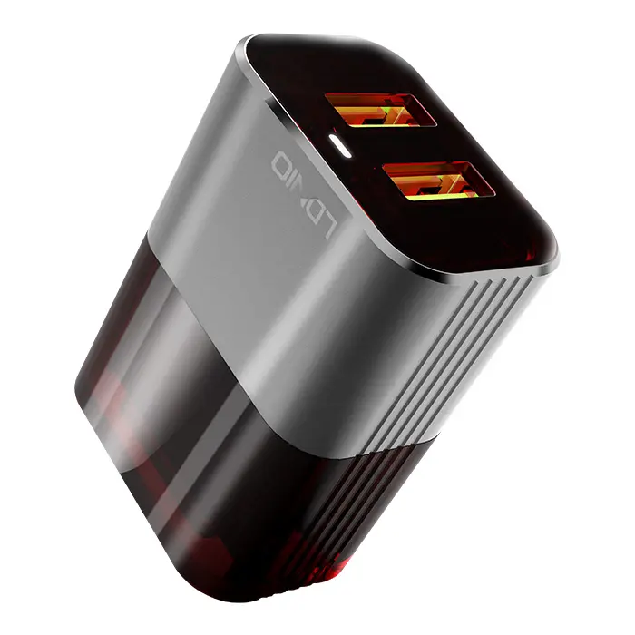 Kable i adaptery | Kable USB - Komplet adaptera LDNIO A2206 220v 2x USB, max 2,4A+kabel USB C