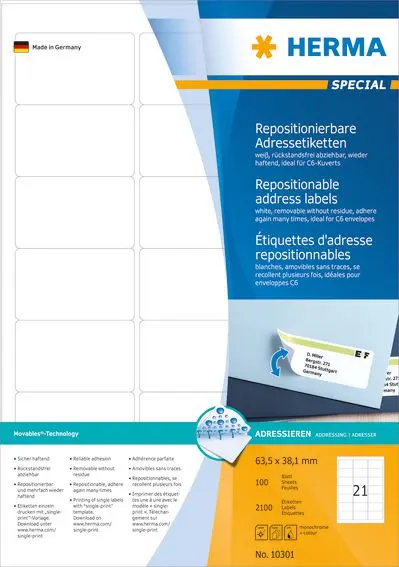 Stampanti per etichette + Herma + 10301