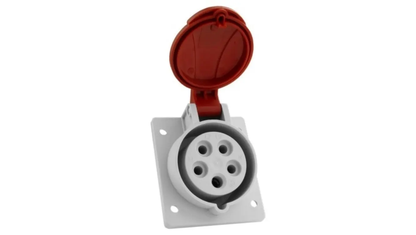 Electronics | Plugs, sockets, adapters - 16A 5P bevel board socket IP54 Doktorvolt 6428