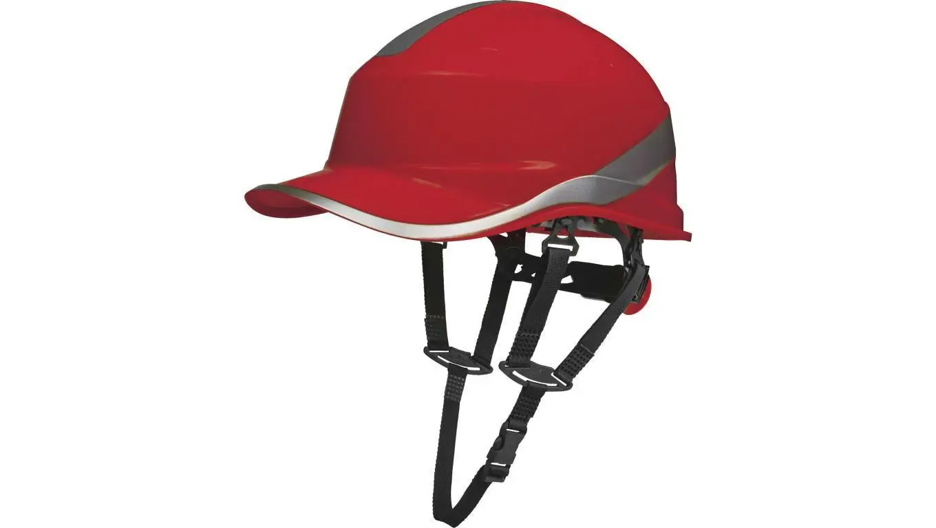 Ferramentas | BHP - Delta Plus Hełm budowlany z ABS o kształcie czapeczki baseball 2 możliwości regulacji kol.czerwony fluo roz.REGULOWANY TETE DIAM5UPROFLL