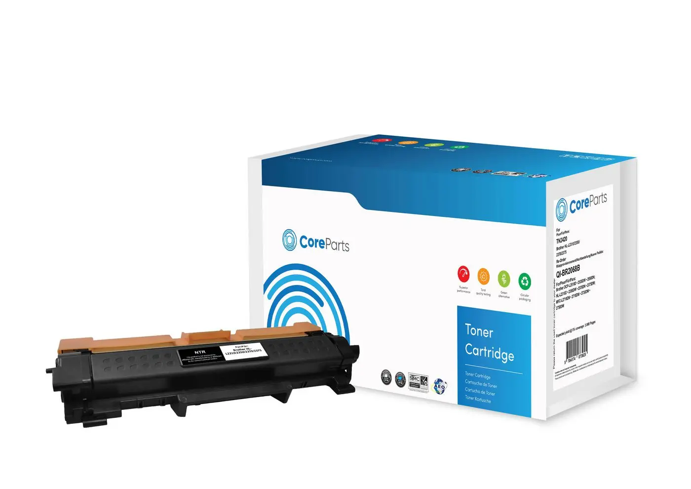 Toner Cartridges + CoreParts + QI-BR2068B