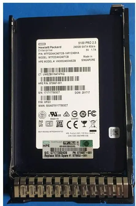 Solid State-schijven + Hewlett Packard + 875652-001