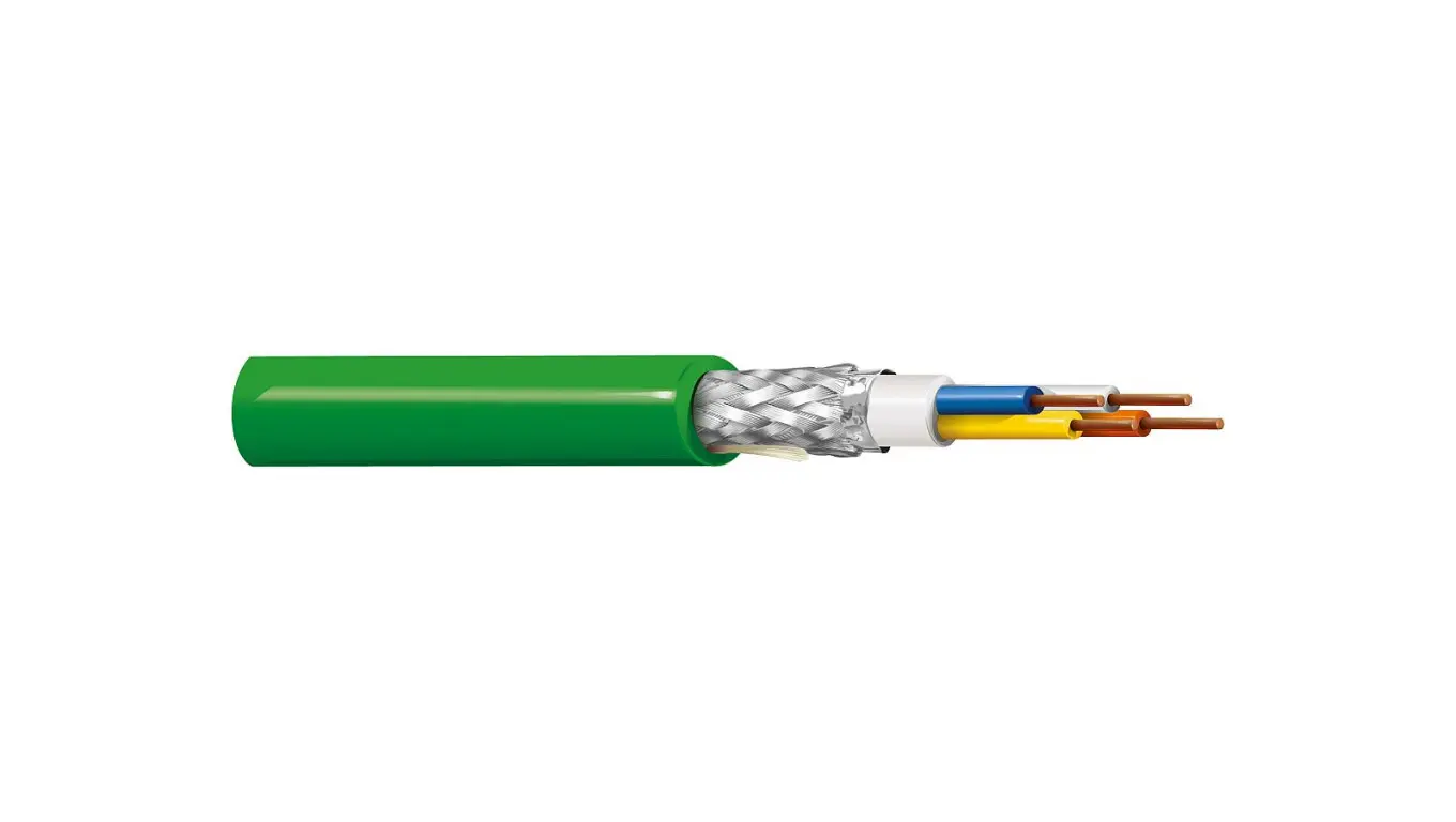 Netwerkapparaten | Telecommunicatiekabels - Kabel PROFINET typ A - 2 parowy drut, kat.5e, SF/UTP, Eca, AWG 22/1, PVC, 100m, zielony, karton