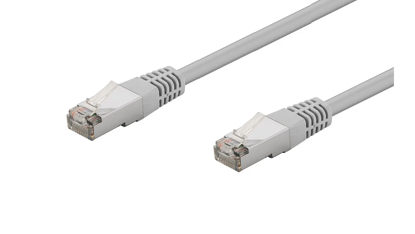 Dispositivi di rete | Cavi per telecomunicazioni - Goobay Kabel krosowy patchcord F/UTP kat. 5e szary 3m (73079)