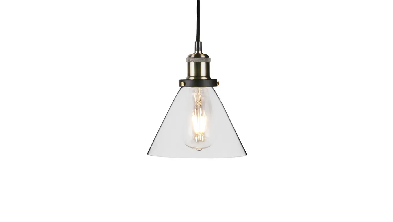 Iluminat | Lămpi suspendate - Lampa Wisząca VT-7185 LOFT Vintage Szkło Transparent fi180 3738