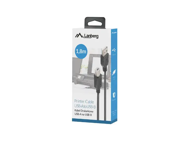 Kabeļi un vadi + Lanberg + CA-USBA-15CU-0018-BK