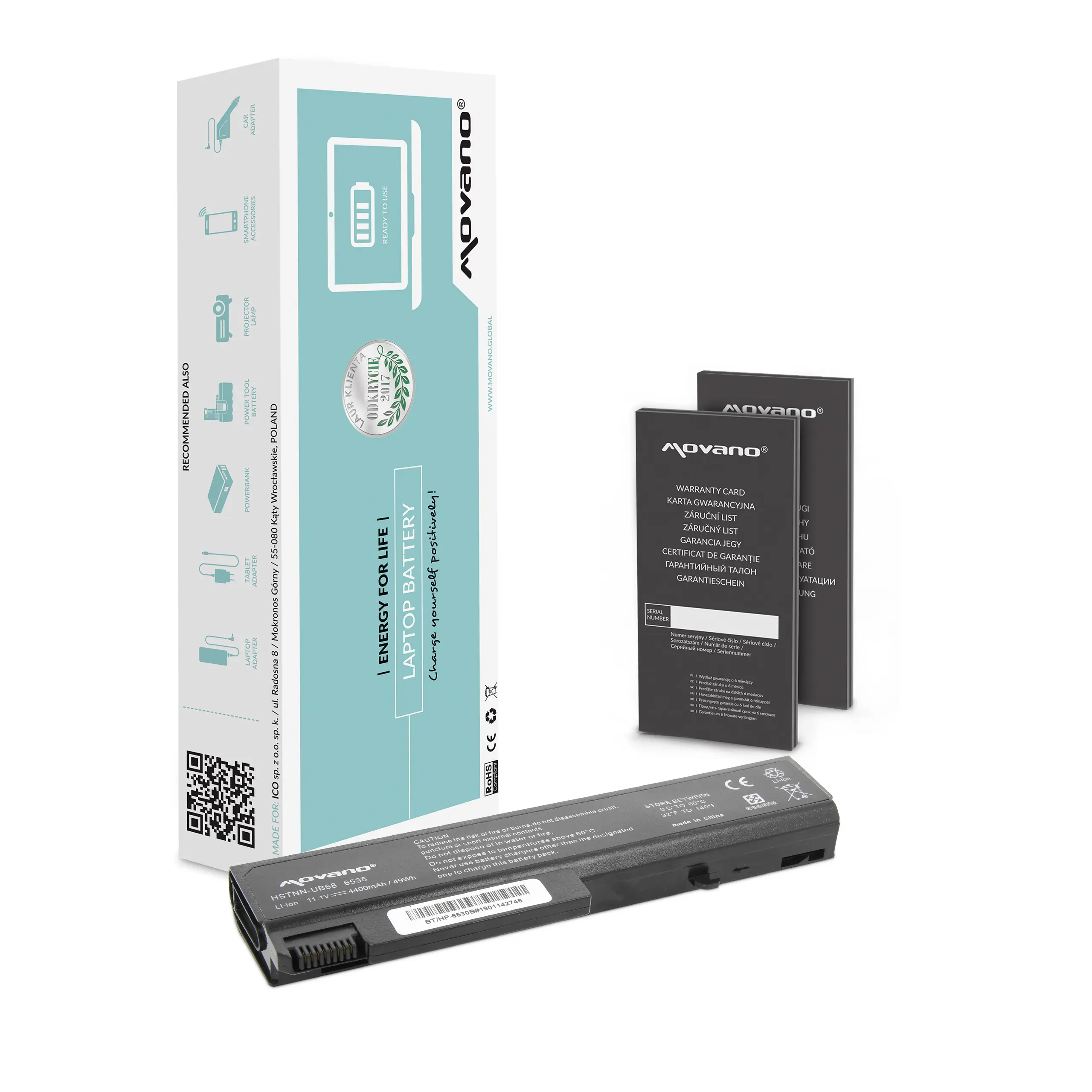 Sülearvuti akud + Movano + BT/HP-6530B