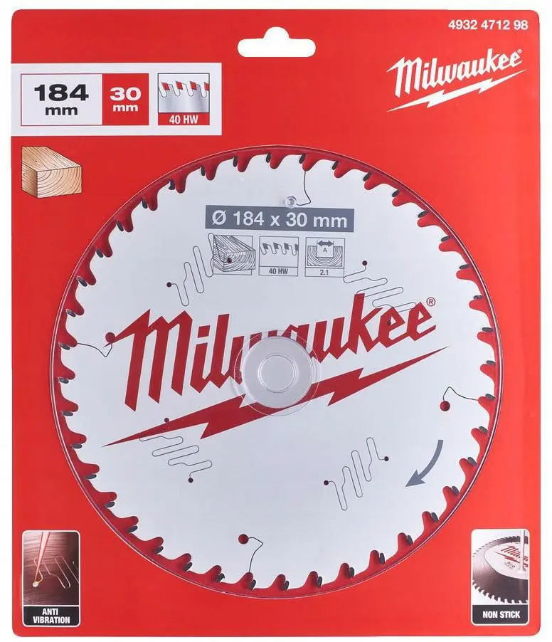 Outils | Outils de coupe et d'usinage - MILWAUKEE CIRCULAR SAW 184x30x2.1x40z WOOD - FAST CUTTING CSB P W