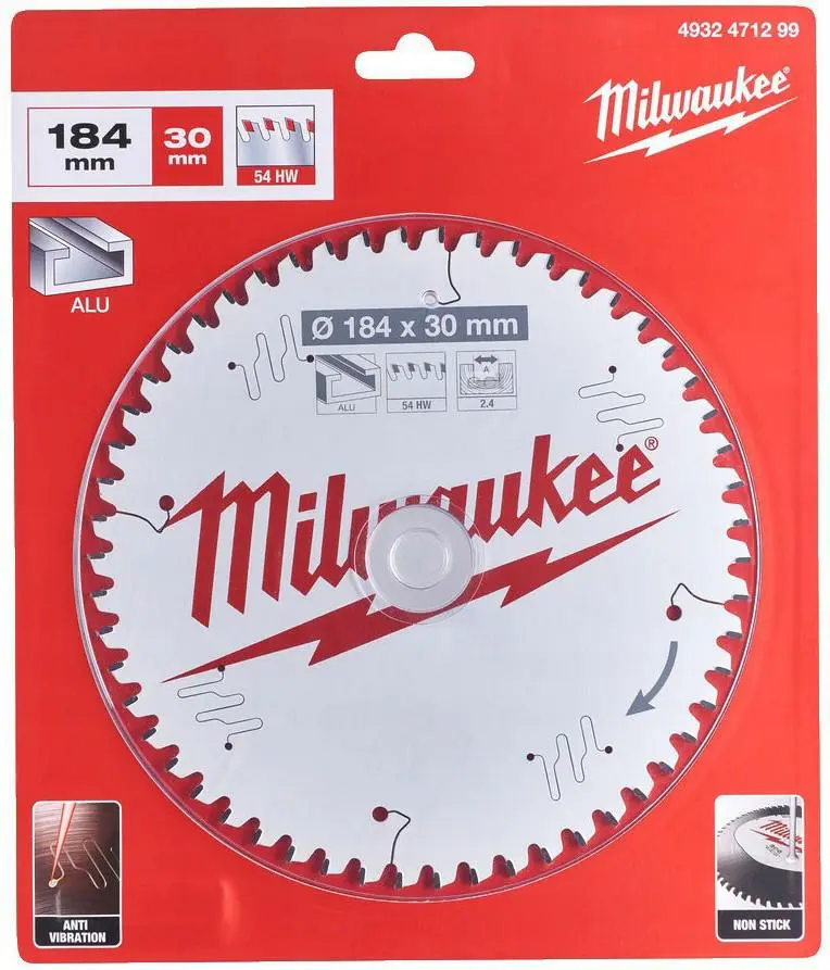 Outils | Outils de coupe et d'usinage - MILWAUKEE CIRCULAR SAW 184x30x2.4x54z ALUMINUM CSB P W