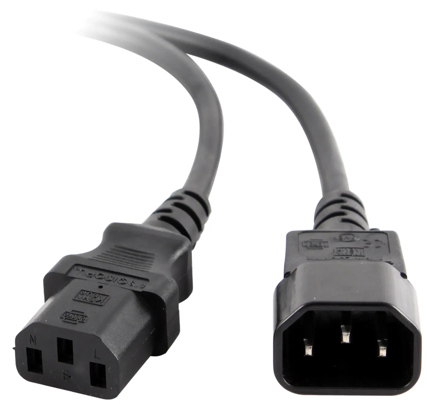 Кабелі та дроти + Lanberg + CA-C13E-11CC-0050-BK