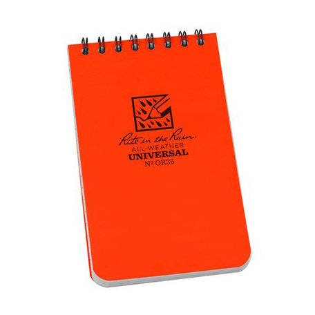 Office Accessories | Calendars - Rite in the Rain - Waterproof Notebook - 3 x 5 - OR35 - Orange