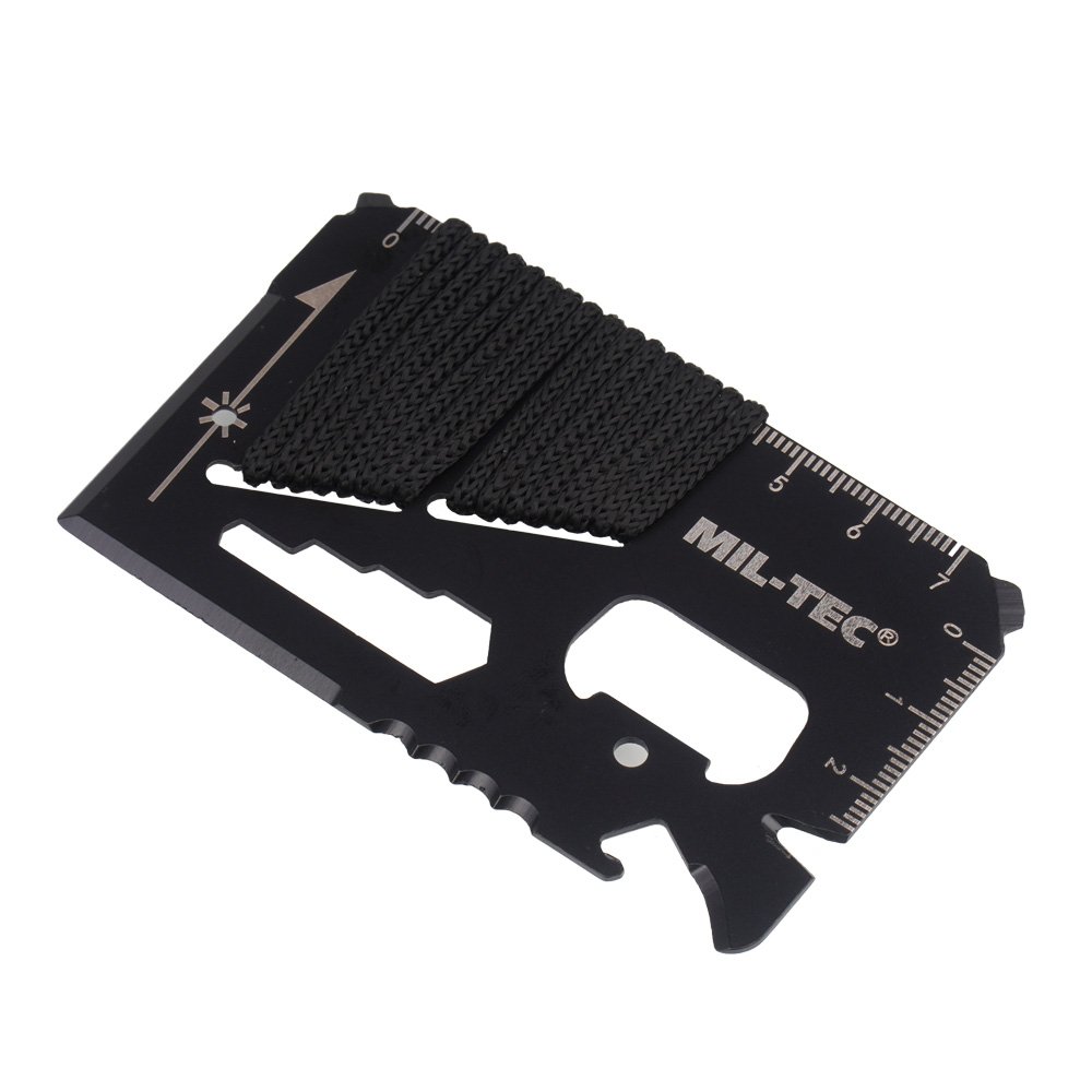 Militaria | Survival - Mil-Tec - Survival card with Paracord cable and cover - Black - 15408102