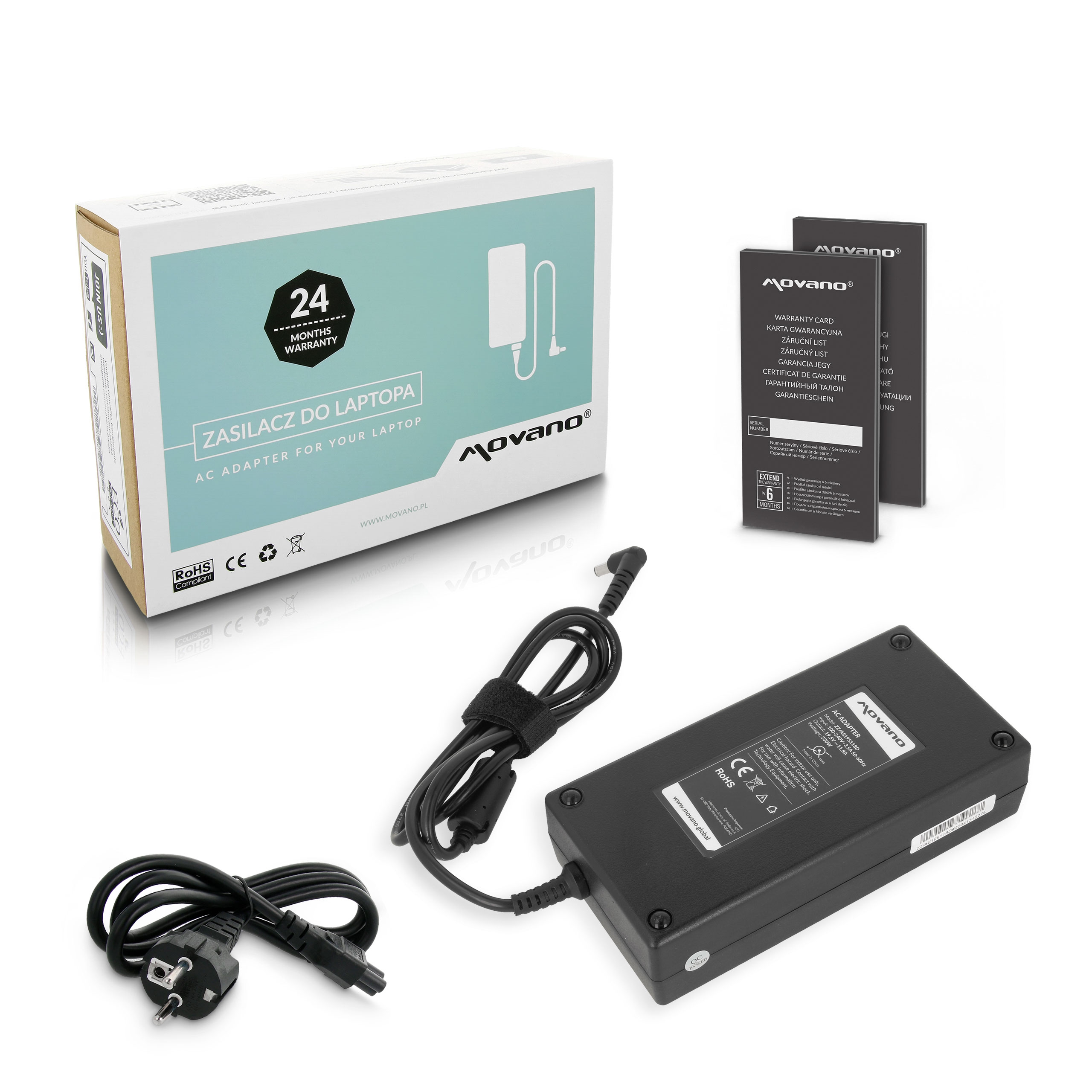 Zasilacze do Laptopów + Movano + ZZ/AS195118D