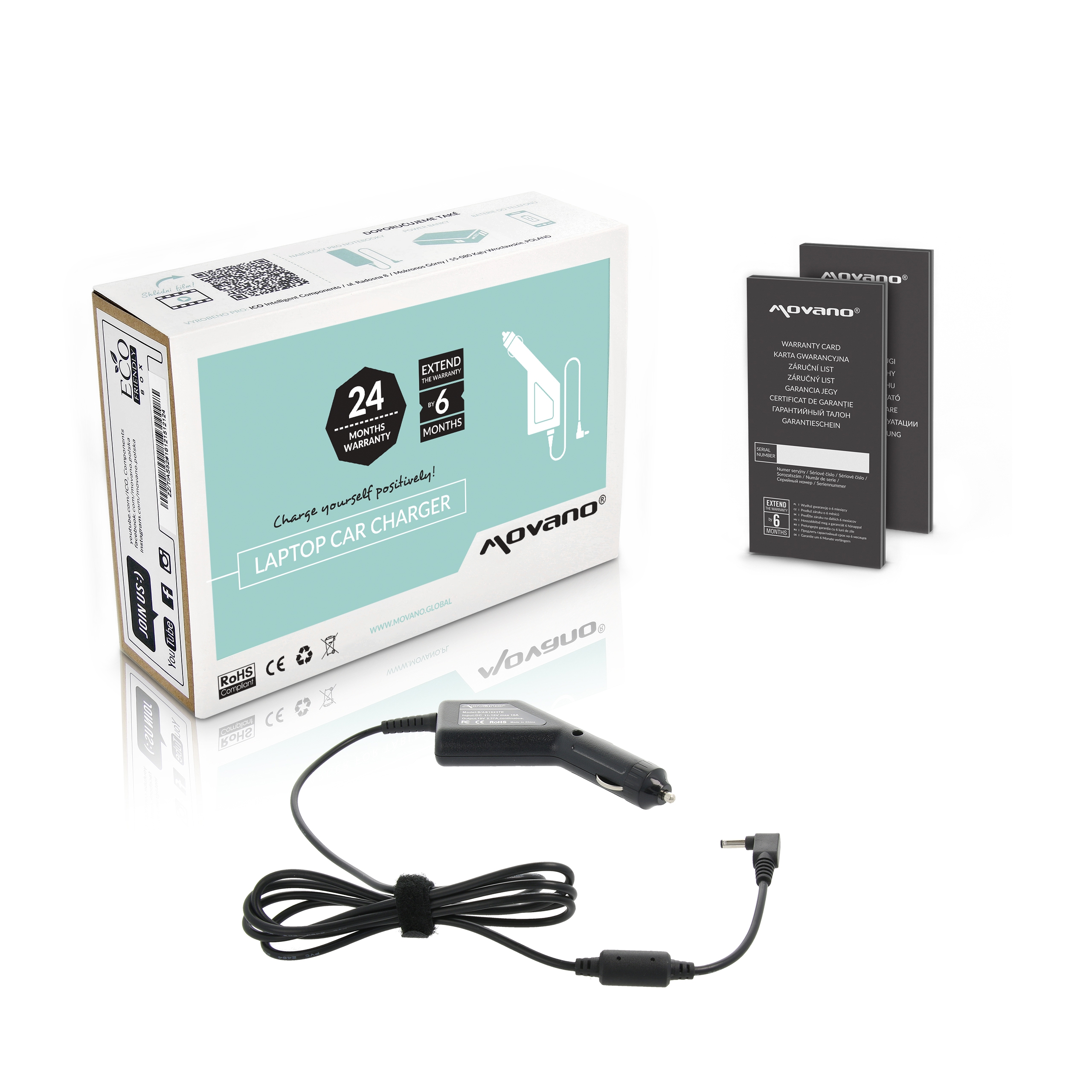 Zasilacze samochodowe do laptopów + Movano + ZZ/S/AS19237E