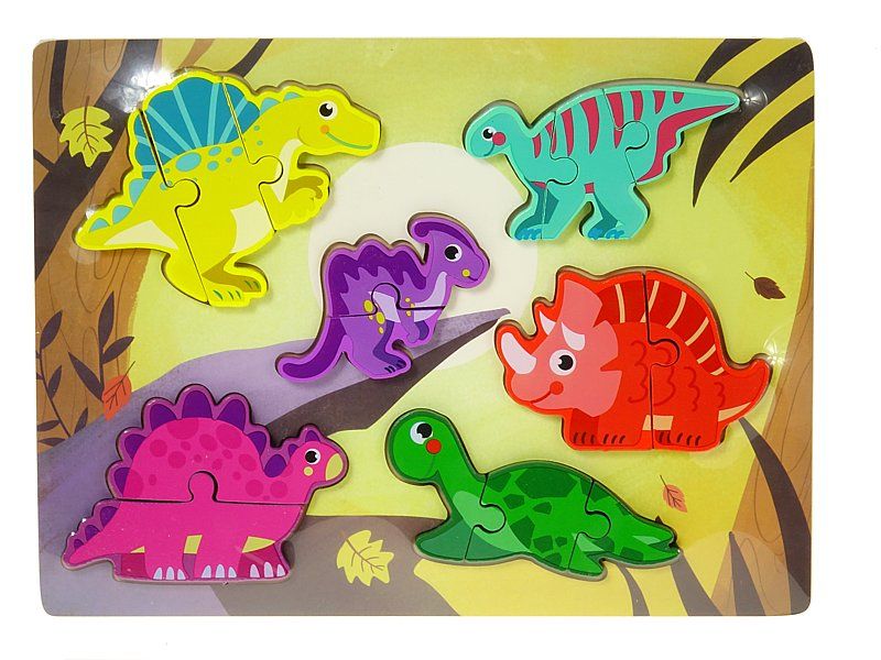 Блоки та пазли | Головоломка - Układanka puzzle dinozaury