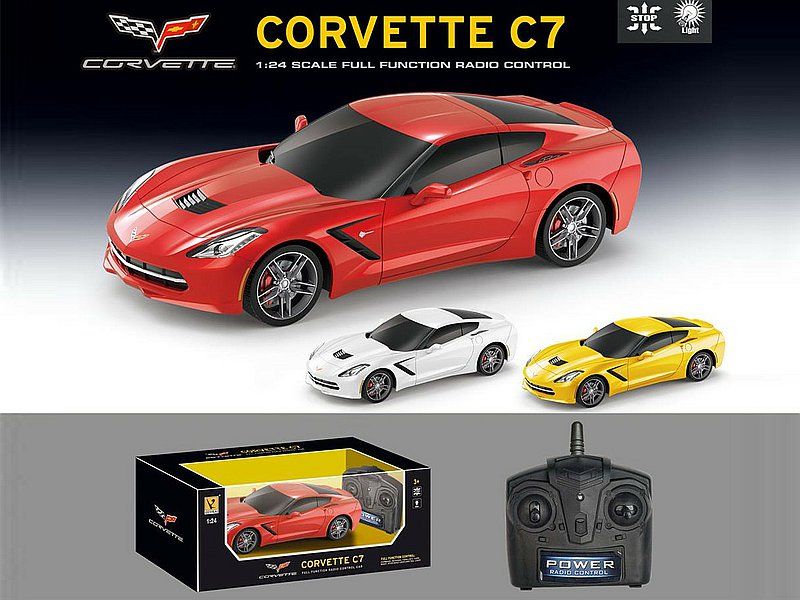 Играчки | Автомобили и превозни средства - Corvette C7 R/C 4 funkcje 1:24 MIX