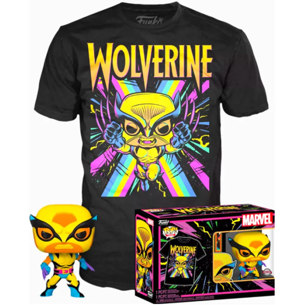 Rotaļlietas | Figurki - Zestaw Figurka POP & Tee Marvel Wolverine Black Light