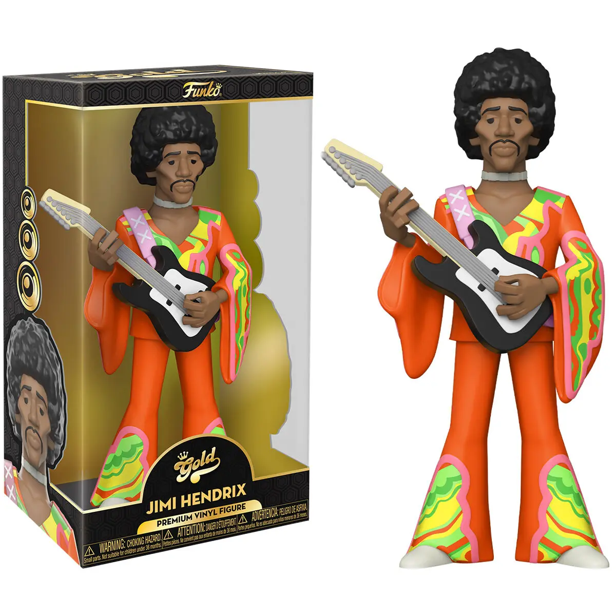 Igrače | Figurice - Figurka winylowa złota Jimi Hendrix 30cm