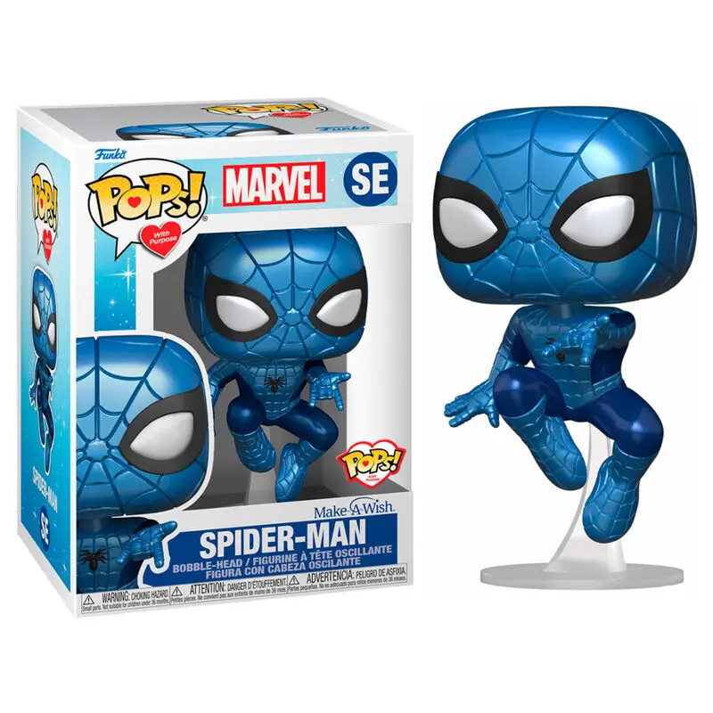 Rotaļlietas | Figurki - Figurka POP Marvel Make a Wish Spiderman Metallic